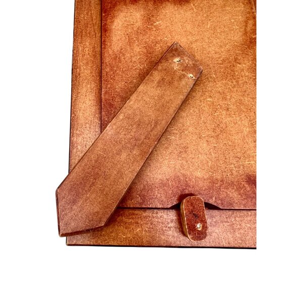 Vintage Handmade Brass Gold Floral Embossed Picture Frame 4x6 Primitive - Picture 7 of 8